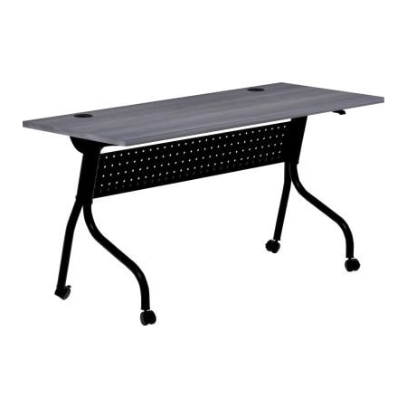 Lorell Lorell Mobile 60" Flip Top Training Table - Charcoal LLR59487